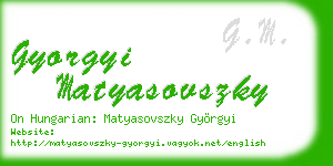 gyorgyi matyasovszky business card