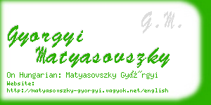 gyorgyi matyasovszky business card